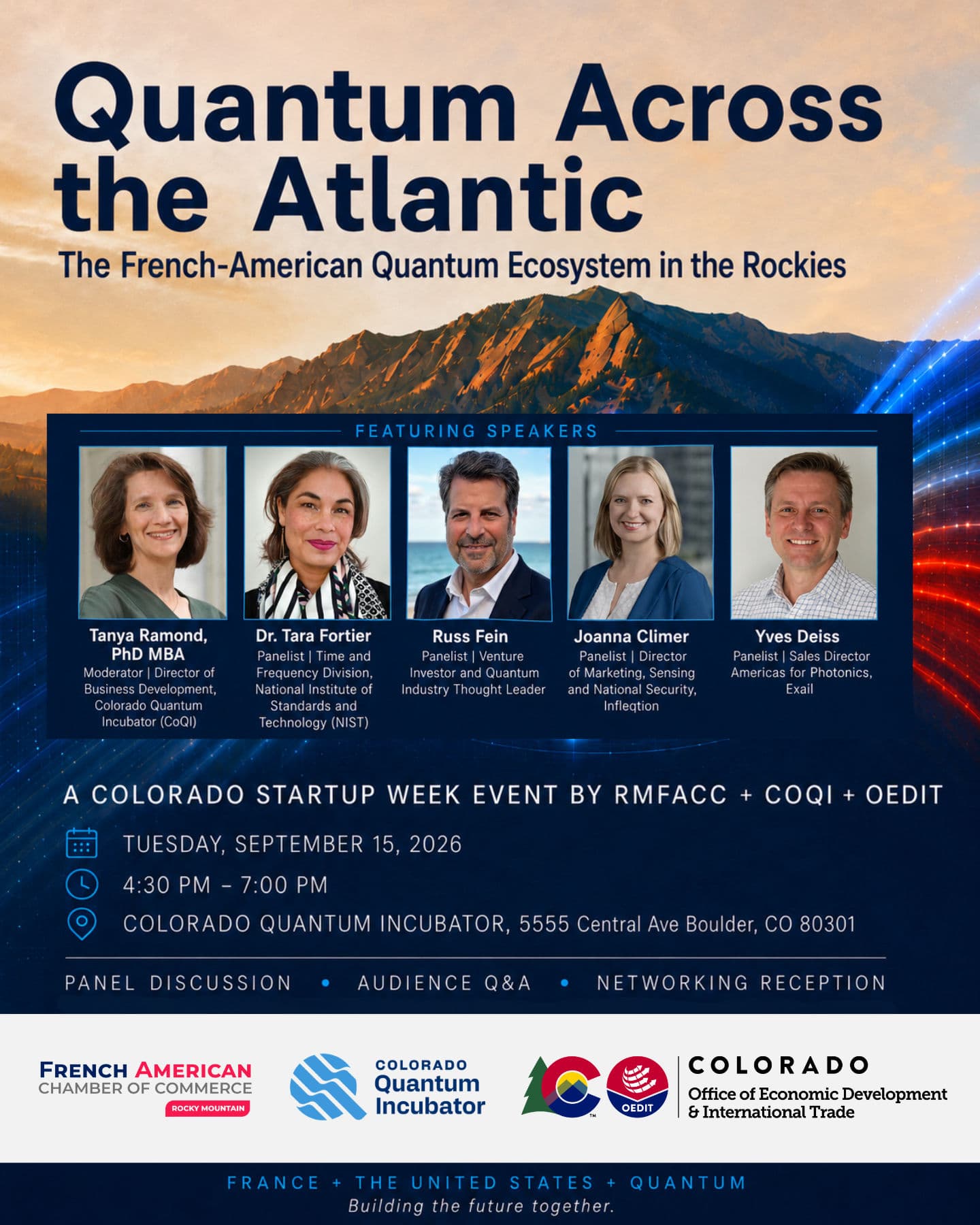 Quantum Across the Atlantic event artwork